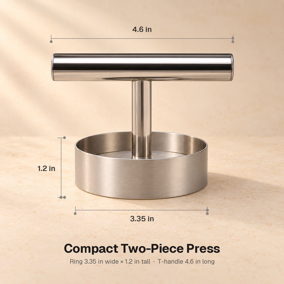 Stainless Steel Burger Patty Press