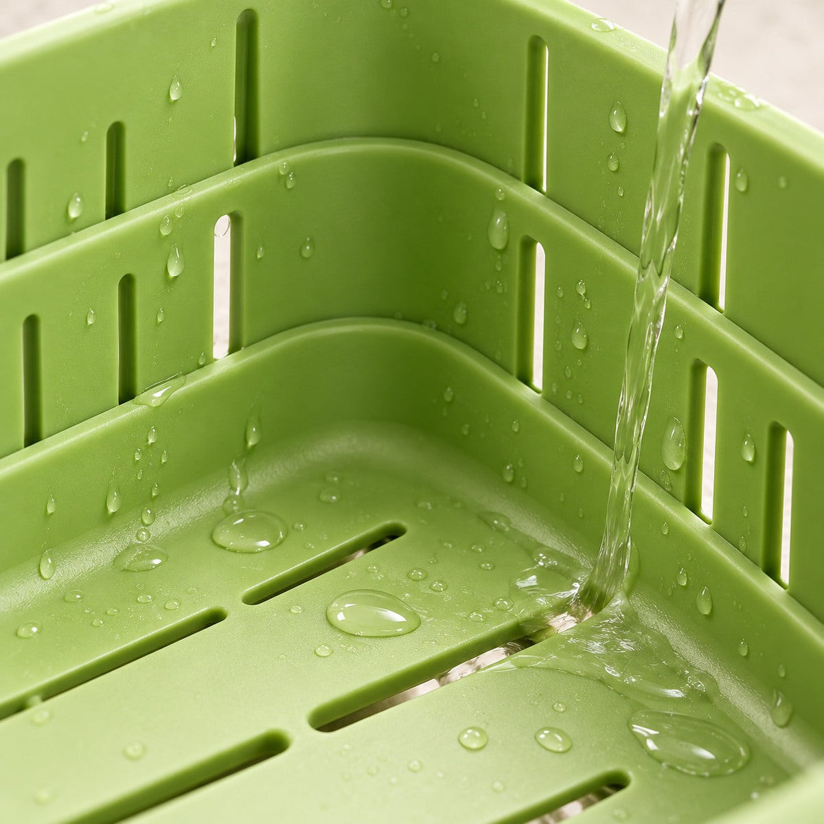 Drain slots close-up