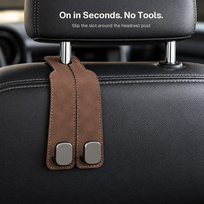 Dual-Hook Car Seat Back Organizer